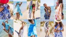 PYRGI, Beach towel,  BLUE JEAN - ASTAKOS | HAMMAM HÅNDKLE thumbnail