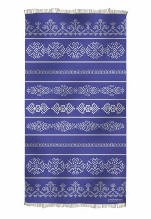 SARAKINIKO Beach towel, PARL BLUE | HAMMAM HÅNDKLE