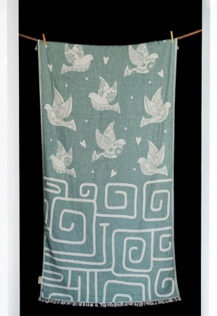 URANUS Beach towel, EUCALYPTUS | HAMMAM HÅNDKLE